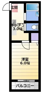 1Kの間取り画像