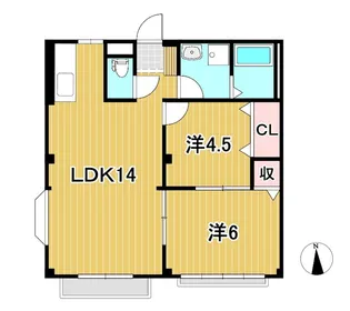 エルディム石崎III【1階】の間取り