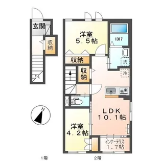 埼玉県川口市大字大竹【アパート】の間取り