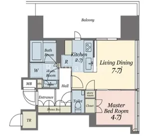 ブリリアタワー池袋【16階】の間取り