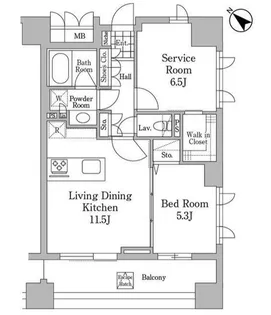 1SLDKの間取り画像