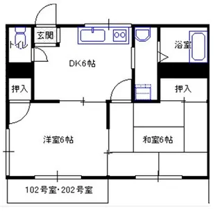 レジデンス上戸田【2階】の間取り