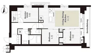 京都府京都市中京区達磨町【マンション】の間取り