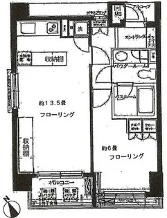 ビヴァーチェ赤坂【7階】の間取り