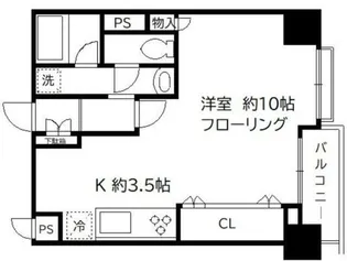 茅場町アヴィニオン【3階】の間取り