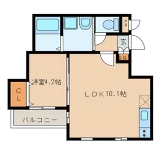 ルミウス中洲【1階】の間取り
