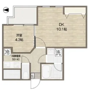 ムジーク北参道【9階】の間取り
