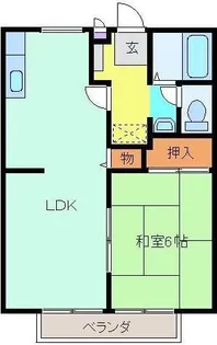 サンライフウインディア B【2階】の間取り