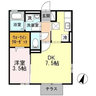 ボンヴォヤージュII【1階】の間取り