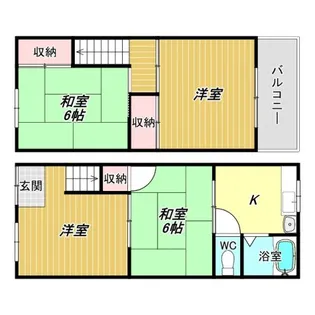 大阪府大阪市住吉区清水丘1【一戸建】の間取り