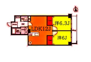コスモリード武蔵中原【3階】の間取り