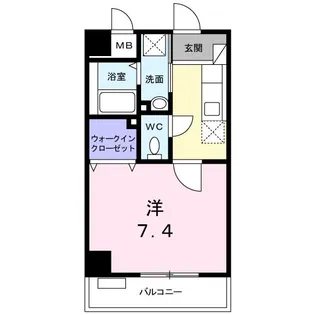 1Kの間取り画像