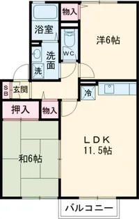 ウイングバード【2階】の間取り