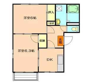 ファームハイツA【1階】の間取り