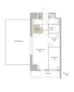 プライムメゾン用賀砧公園【7階】の間取り
