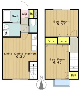 神奈川県相模原市中央区田名【一戸建】の間取り