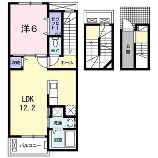 フラン松ヶ崎【3階】の間取り