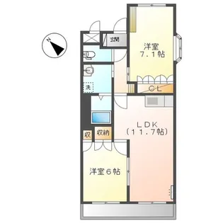 ラディッシュ ポット【1階】の間取り