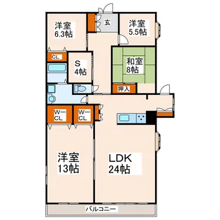 クレンリィカピス【1階】の間取り
