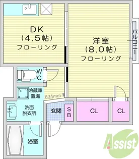 アーバン・ド・エル鈴木【1階】の間取り
