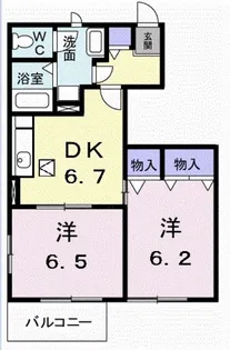 パステークガーデンD【1階】の間取り