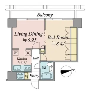 ノア芝大門【8階】の間取り