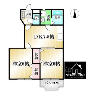 アプリコット【1階】の間取り