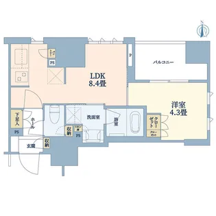 パークホームズ浅草橋【8階】の間取り