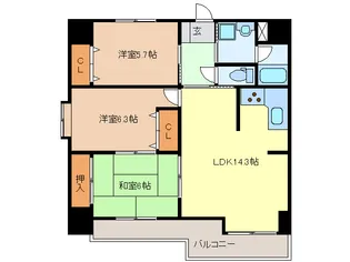 THE TOMII【7階】の間取り