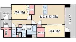 ウェリス西天満【12階】の間取り