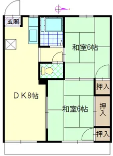 グリーンコーポ【1階】の間取り