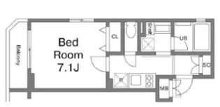 エヌフラット中目黒【1階】の間取り