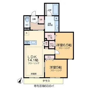 アレーズKASHIWANOHA【1階】の間取り