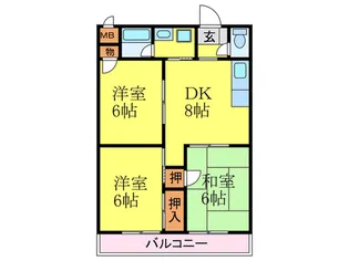 大産筑紫丘ビル【4階】の間取り