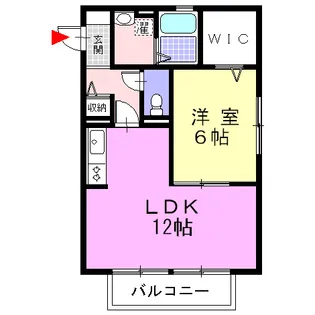 シャン・ド・フルール【2階】の間取り