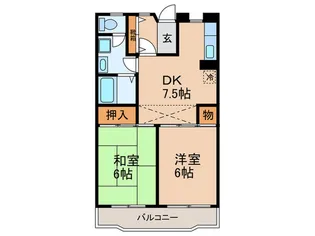 クレ-ル大森【4階】の間取り