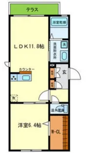シャーメゾンオーク【1階】の間取り
