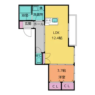中町・マイスターセブン【5階】の間取り