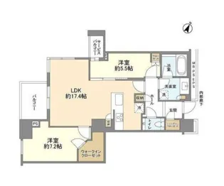 ブランズタワー文京小日向【7階】の間取り