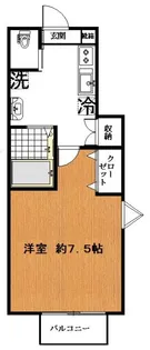 セレニティコート弦巻【1階】の間取り