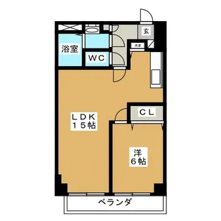 アーバンビュー南県【3階】の間取り