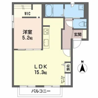 サニーコート花水木 B【1階】の間取り