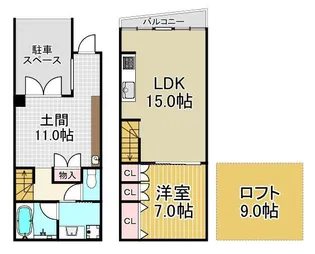 ガーデンテラス白山【2階】の間取り