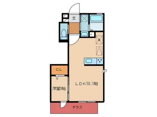 オリカン舞の里【1階】の間取り