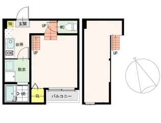 カシミール長町【1階】の間取り