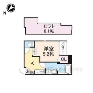 ハーモニテラス栗栖野華ノ木町【2階】の間取り