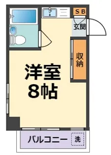 メゾンモナムール【3階】の間取り