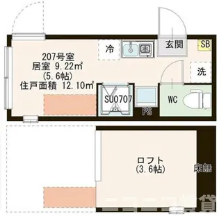 Harmony Teracceエディフィッシオ小竹向原【2階】の間取り