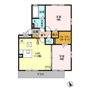 ルヴァン コート 弐番館【1階】の間取り