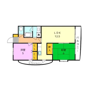 ペガサス2番館住之江【9階】の間取り